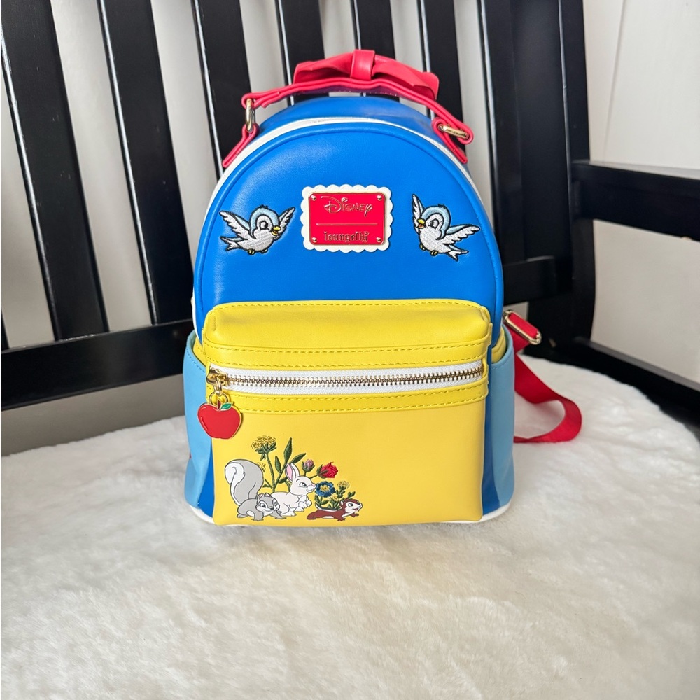 Disney Loungefly Snow White Mini Backpack - Blue/Yellow/Red